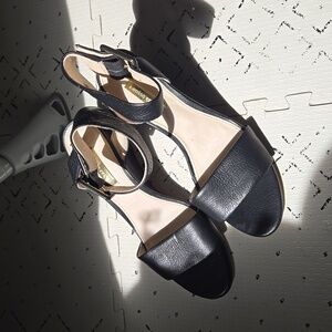 Black leather 6.5 Louise et Cie heels worn once.